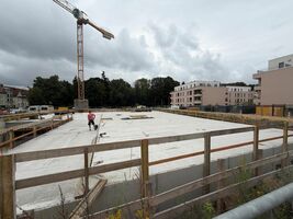 August: Die Tiefgarage wird gebaut!